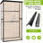 Outdoor Storage Cabinet Upgraded with Metal Frame Durable Storage Shed with Floor and Adjustable Shevels Waterproof Garden Tool Shed