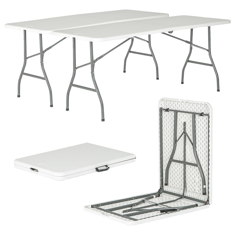 180cm Rectangular Folding Table, White