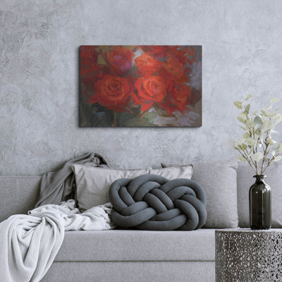Winston Porter 'Crimson Roses' by Christine Debrosky Metal Wall Art