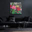 Art mural en verre acrylique 36 po x 36 po «Poolside Geraniums 2» par Coco Good