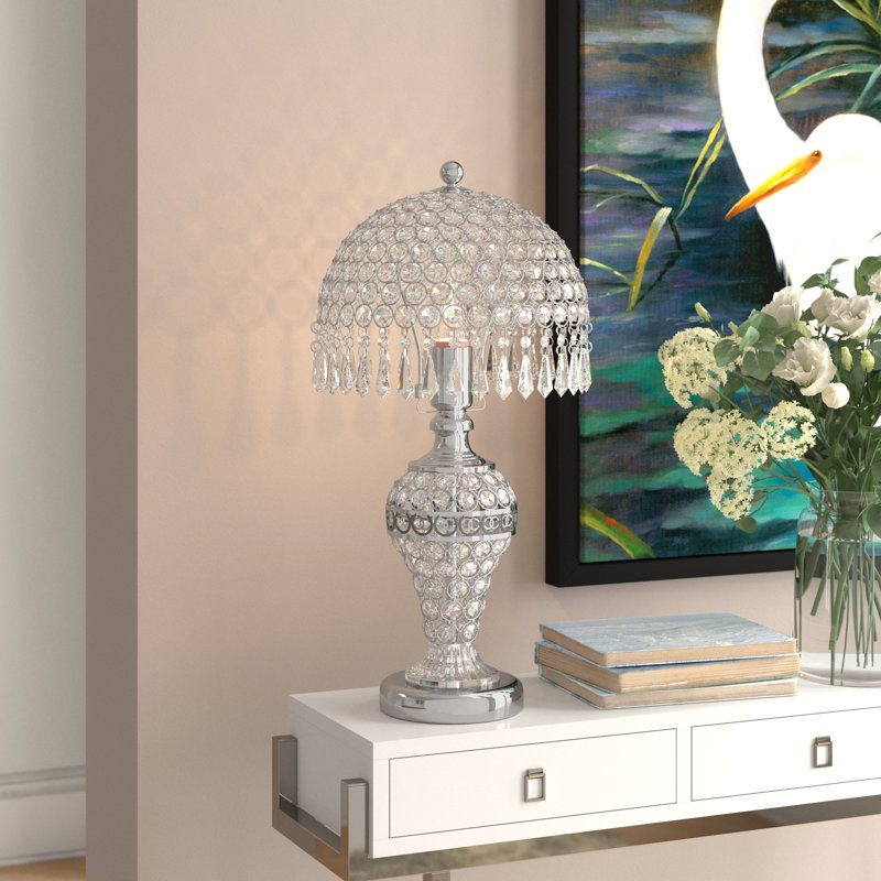 Livia 45cm Silver Table Lamp