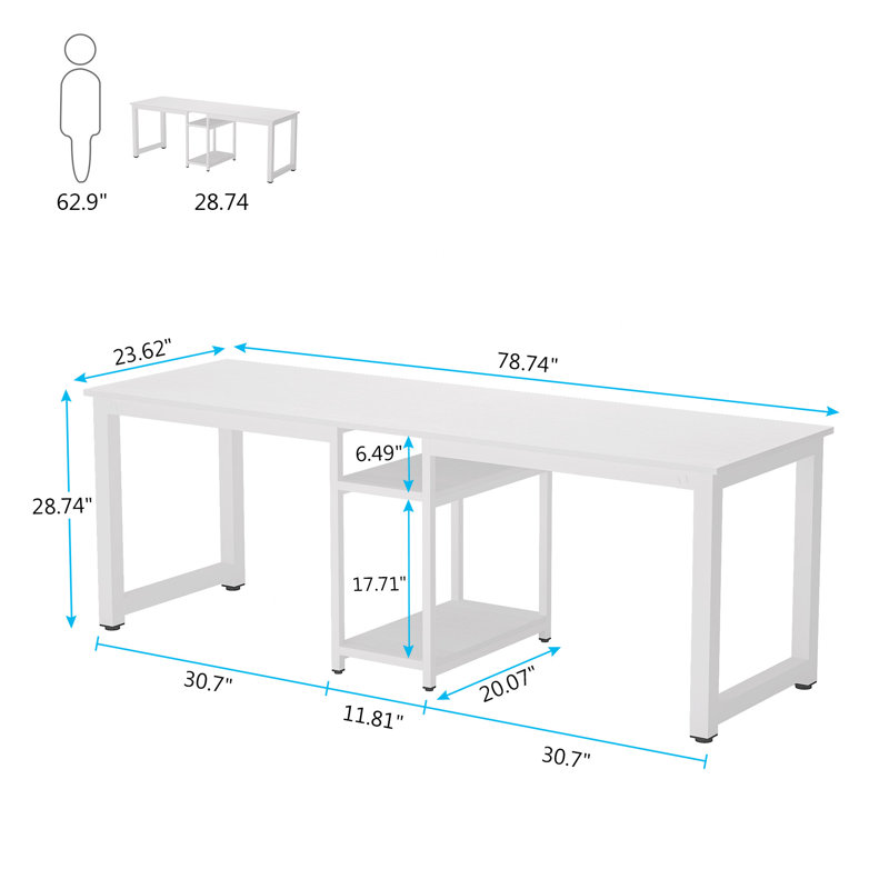 Metal Base Computer Desk