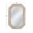 Michael Octagonal White-Washed Wall Mirror with Geometric Frame