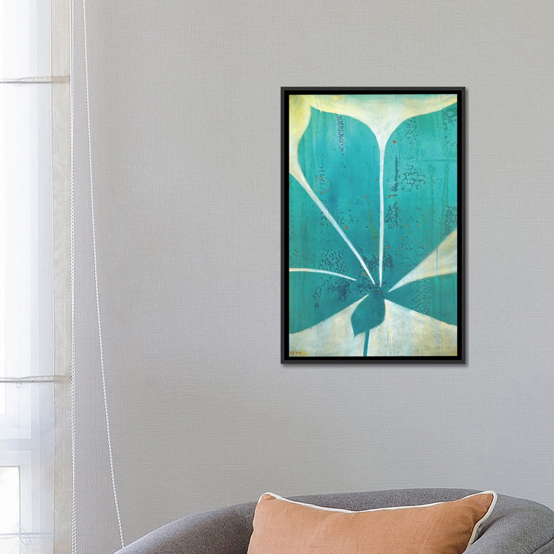 « foliation ii », reproduction d’impression sur toile tendue, H 48 po x l 32 po x P 1,5 po, Toile encadrée noire