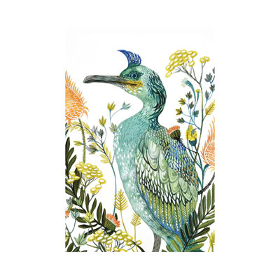 Green Bird 1 Piece Wrapped Canvas Painting