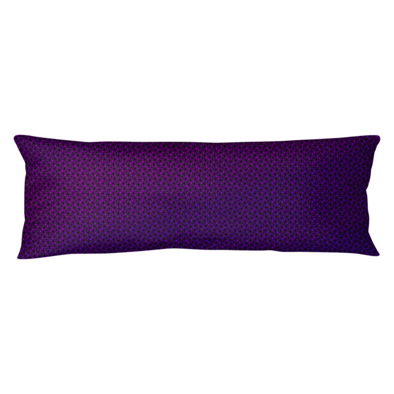 Katelyn Elizabeth Polyfill Body Pillow, Hexagonal Lattice, Dark Purple