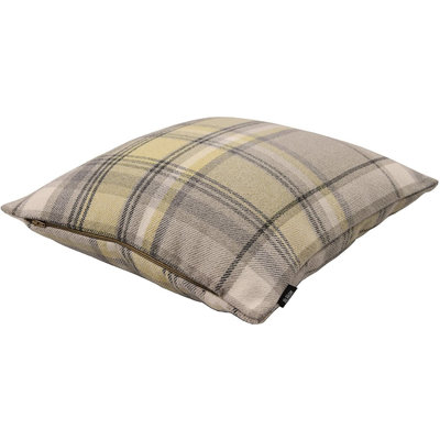 Plaid Wool Blend Reversible Pillow Cover