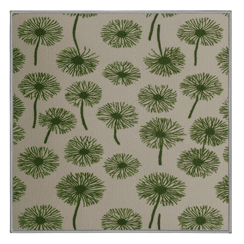  Tapis lavable vert pissenlit, Rectangulaire 2 pi x 3 pi