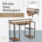 17 Stories Computer Desk with Monitor Shelf for At-Home Office Space, Brown/Black