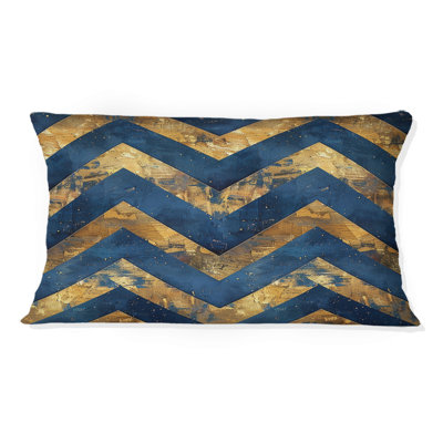 Chevron Glam I - Coussin lombaire à chevrons