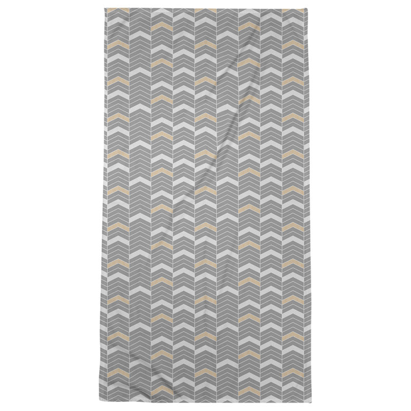 Stephenie Beach Towel, Gray/Yellow