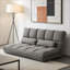 Canapé convertible pliant Lazy Floor Chair 2 coussins gris foncé | Polyester