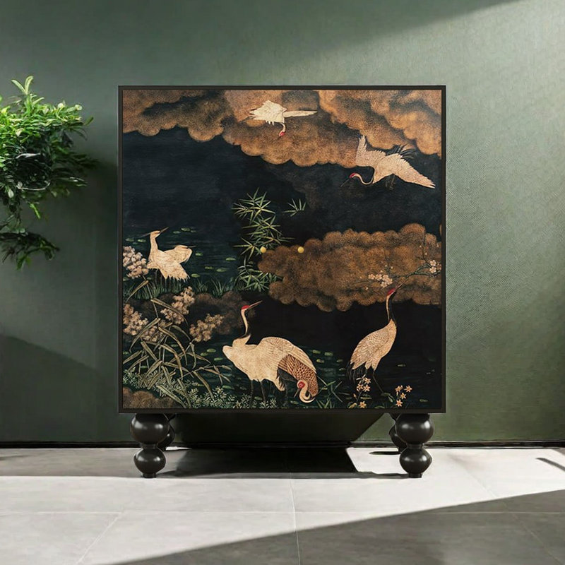 Armoire de rangement rétro style chinois-français