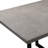 Oleson 39" Wide Rectangular Dining Table in Concrete and Black Metal