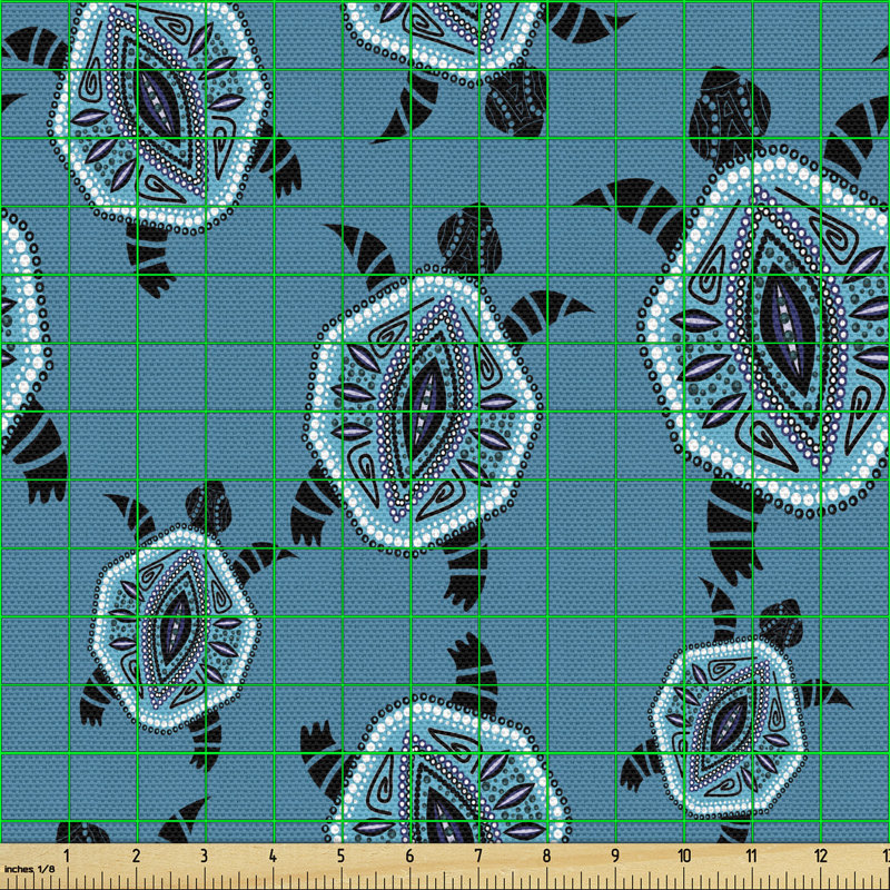 Choudary Art Aboriginal Ornamental Animal Shell Multi-Purpose Fabric