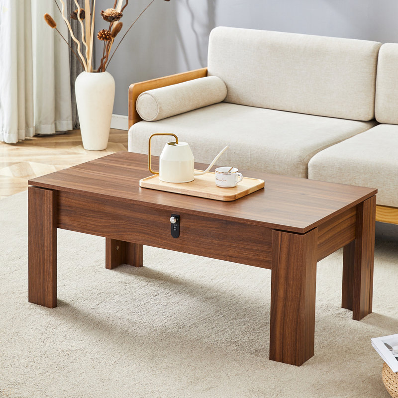 Multi-Functional MDF Coffee Table With Password Lock, Suitable For Storing Firearms And Wine