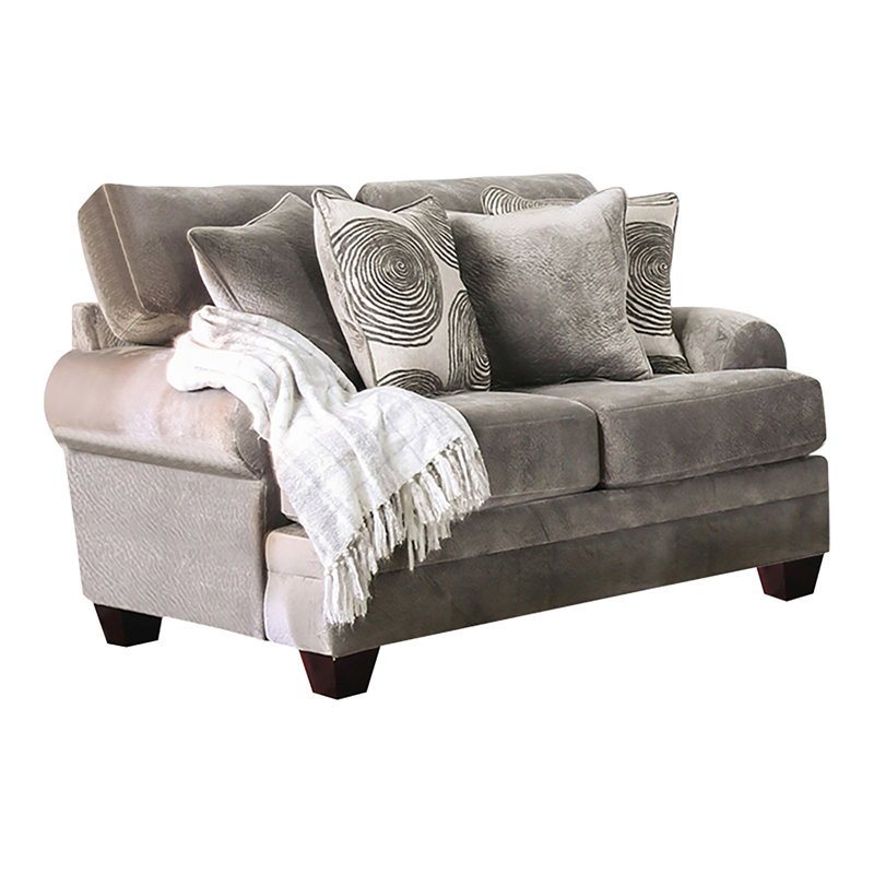 Causeuse 69 po avec coussins réversibles Adaley, Gris