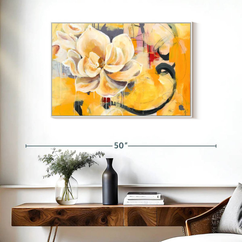 Charme du Sud, Cadre flottant blanc, 37 po x 25 po