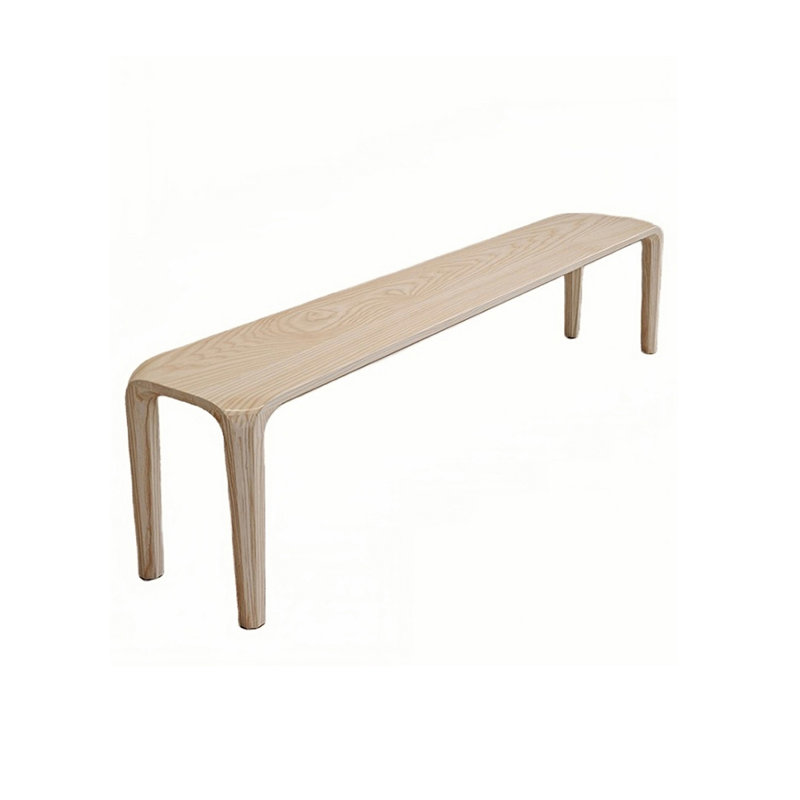 Banc en bois massif Niyaz, H 17,71 po x l 55,11 po x P 12,59 po
