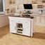 Îlot de cuisine 74,8 po avec table de salle à manger extensible et prise de courant - Chariot de rangement sur roulettes avec 3 tiroirs et armoire à 2 portes