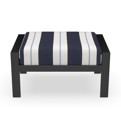 Townsend Metal Outdoor Ottoman with Sunbrella® Cushion