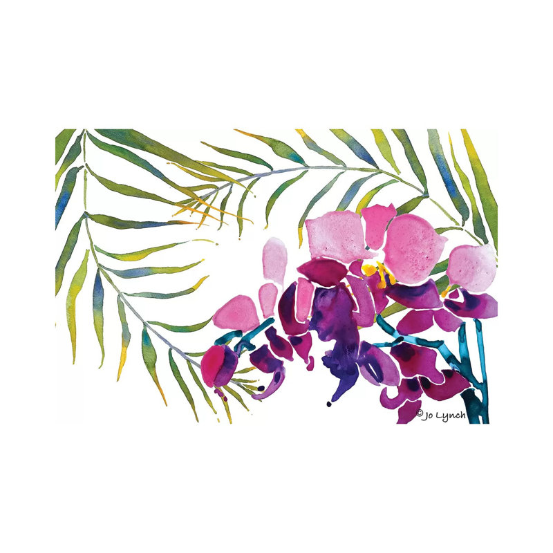 Orchid Leaves by Jo Lynch - Wrapped Canvas Gallery-Wrapped Canvas Giclée, 20.32cm H x 30.48cm W