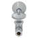 Round Handle Straight Stop 1/2" Copper Sweat x 3/8" OD Comppression Outlet