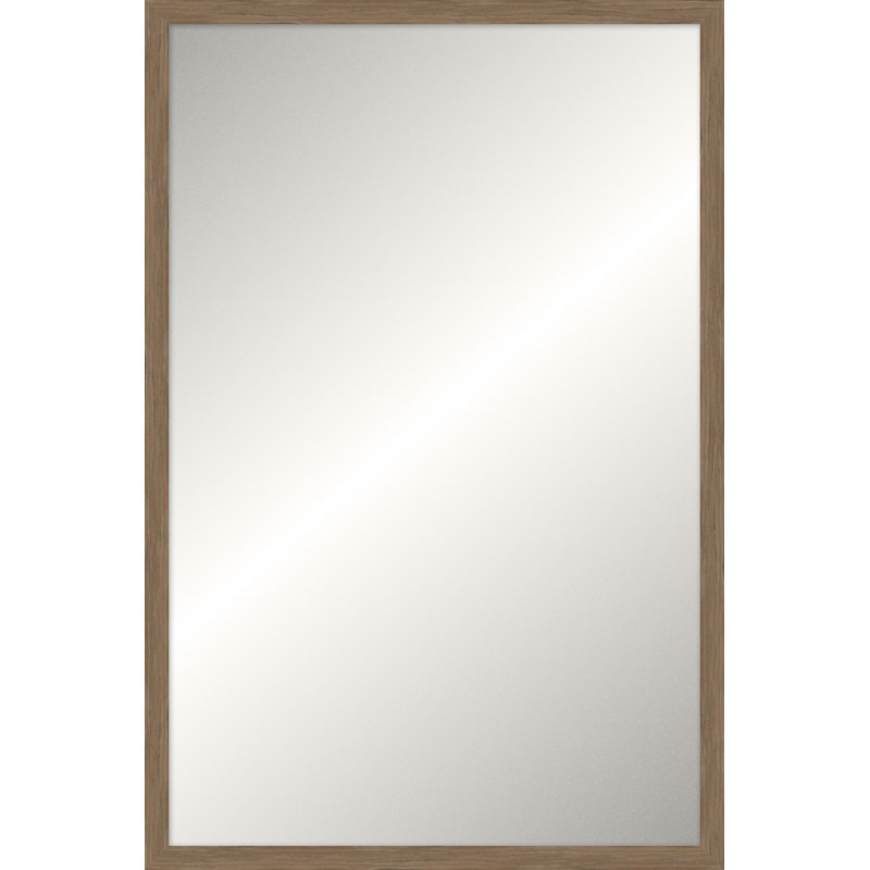 Brown Pinebridge Mirror, Non-Beveled, Rectangle 35.75" x 23.75"