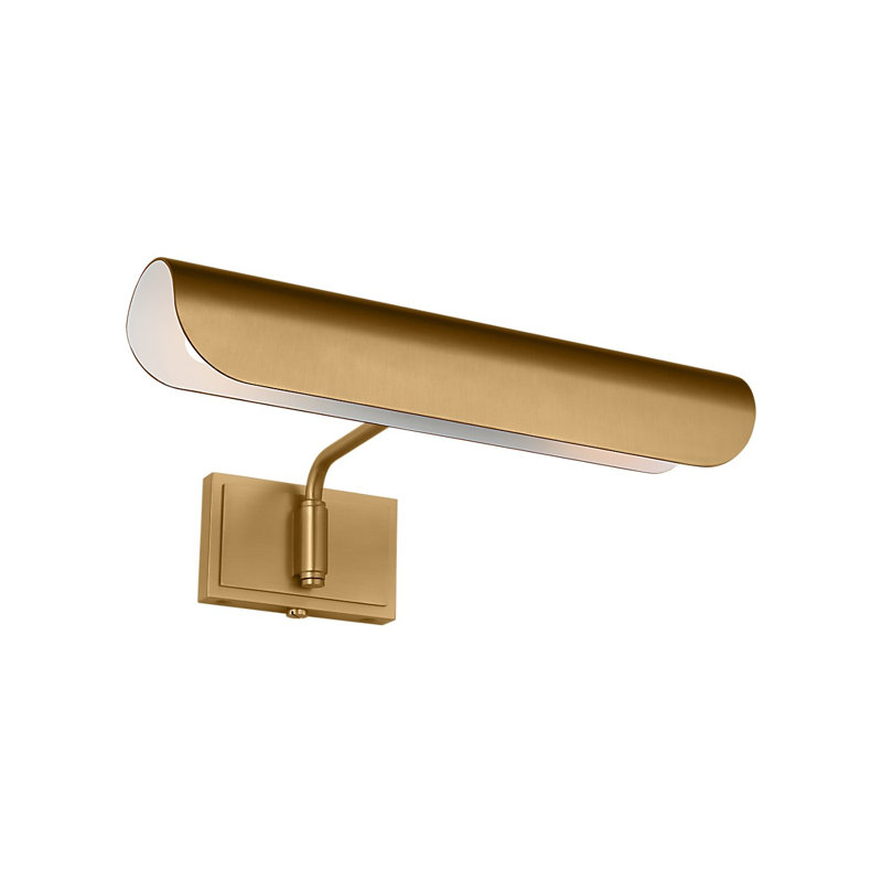 Hull Dimmable Picture Light, 7.75" H x 13" W x 9.13" D, Brushed Brass