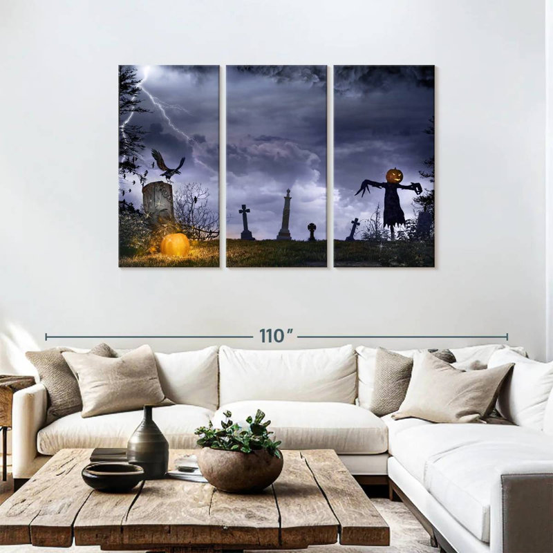 Kelan Horror Graveyard Scarecrow, 48" H x 74" W