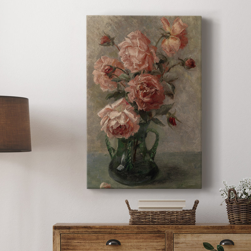 Motif floral rétro CCXLIX - galerie Cavas, H 36 po x l 24 po