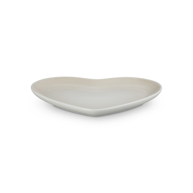 Le Creuset Stoneware Heart Plate, Meringue