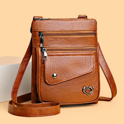Backpack Large Screen Cell Phone Bag Soft Leather Small Backpack Shoulder Crossbody Bag Outdoor Leisure Travel Coin Bag