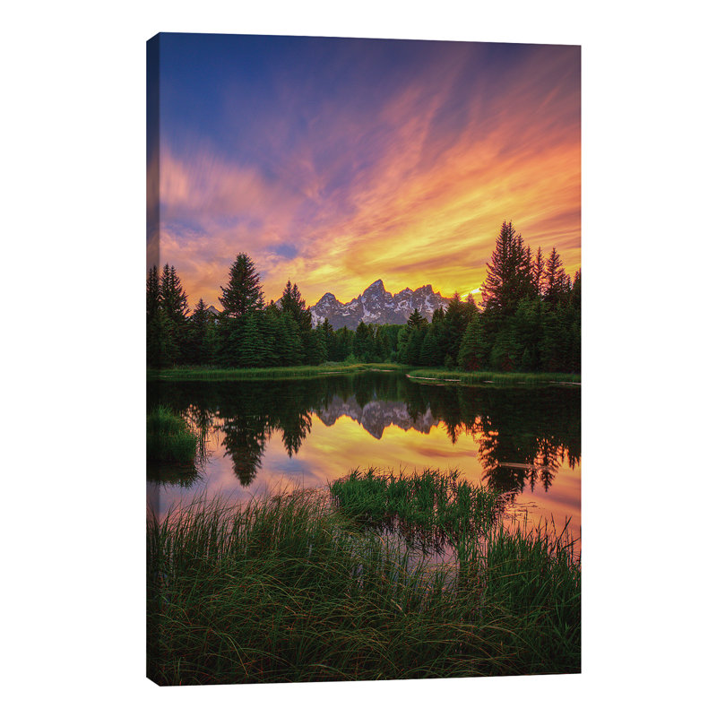 Last Rays Over The Grand Tetons by Bill Sherrell - Wrapped Canvas Print, 66.04 cm H x 45.72 cm W x 1.91 cm D