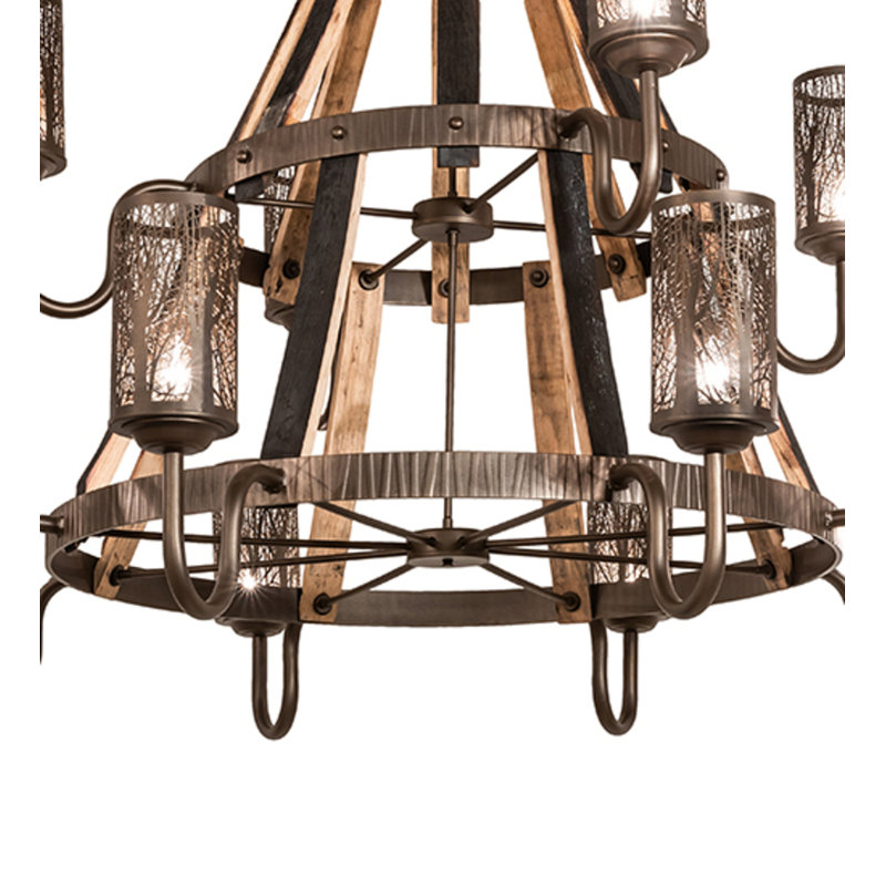 Barrel Stave 12 - Light Chandelier