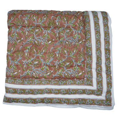 Cotton Quilted Throw Blanket