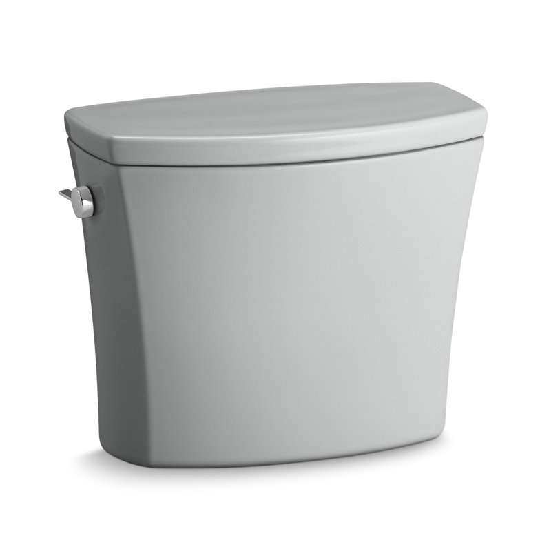 Réservoir de toilette Kelston avec levier de déclenchement à gauche, 1,6 GPF, Gris glacé