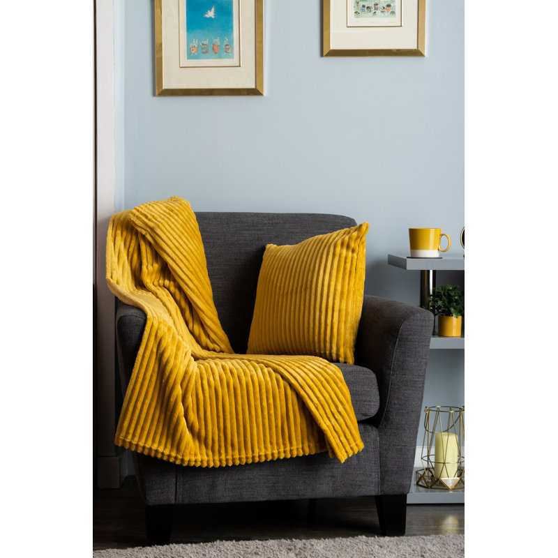 Liscomb Throw Blanket, Ochre