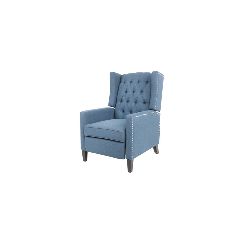 Fauteuil inclinable à accoudoirs Chairone House, Microfibre / microsuède bleu