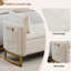 Banc de rangement en velours 66 po avec pieds dorés et 2 coussins-345514218-339486420