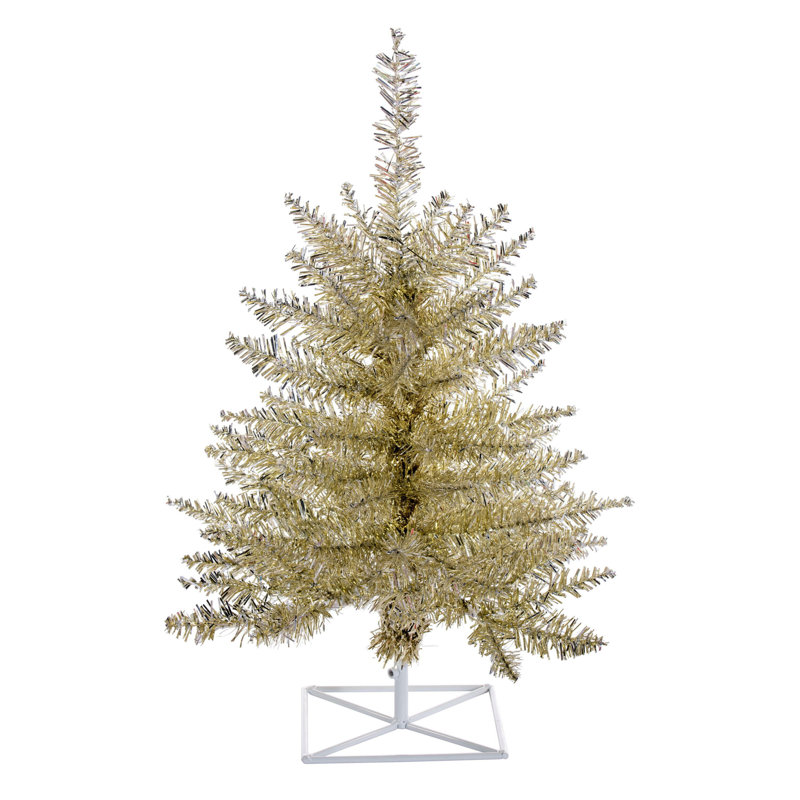 Sapin de Noël artificiel champagne, 3 pi H