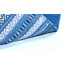 Tapis bleu / gris en coton tissé à plat à rayures Bokara Hills-44470601