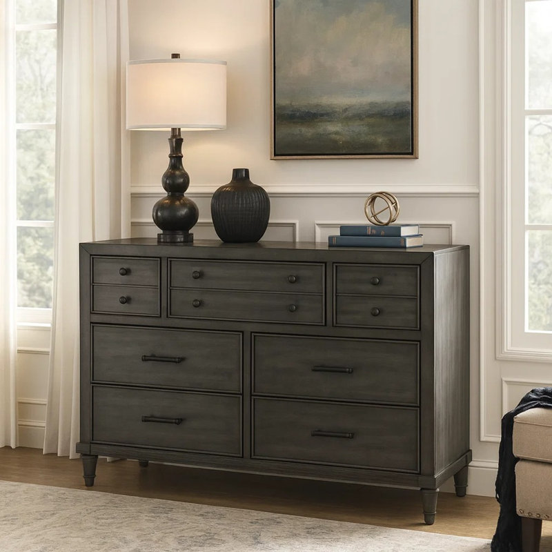 Commode 7 tiroirs H 58 po Hailee