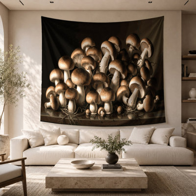Vegetables Cremini Mushroom Wall Tapestry