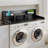 Washer Dryer Countertop With Non-Slip Pads, Laundry Wood Shelf Topper With Edge, 54" Width X 27.5" Depth Double Layer Organizer For Washer And Dryer Laundry Hamper Counter Storage Organization (BLACK)-124424316