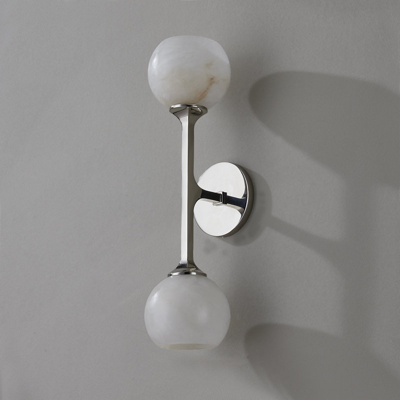 Melton 2 Light Wall Sconce, Polished Nickel