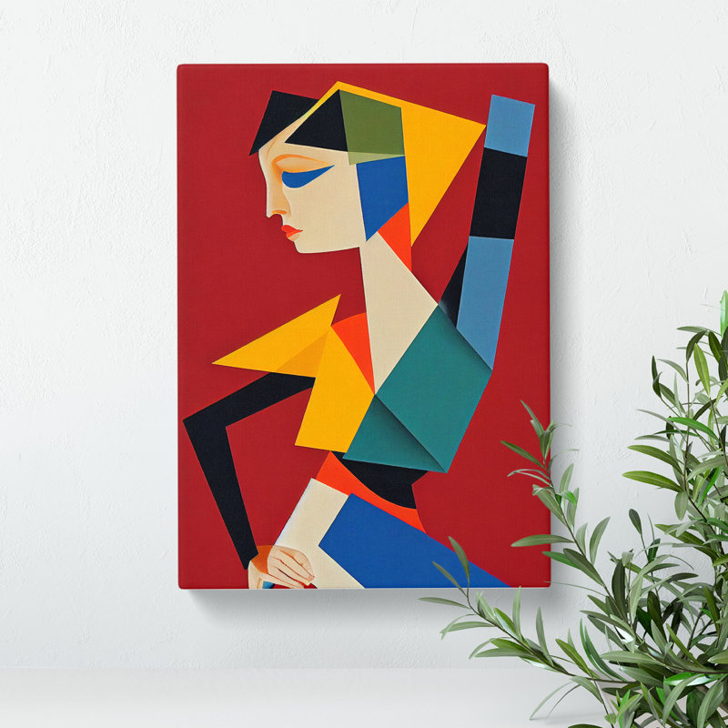 Abstract Ballerina No.4 - Wall Art, 50cm H x 35cm W x 3cm D, Wrapped Canvas