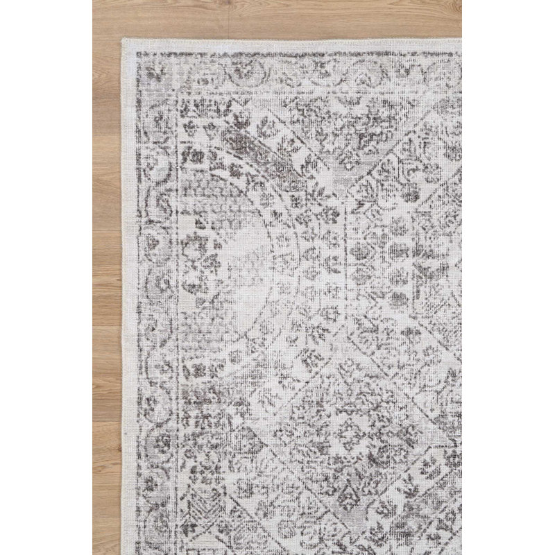 Tapis oriental gris, Rectangle 5 pi 2 po x 7 pi 6 po