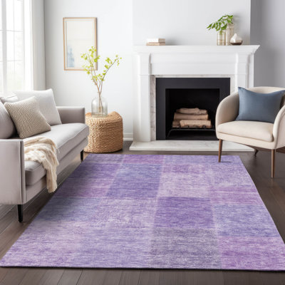 Premium Machine Washable Prisco Lavender Rug