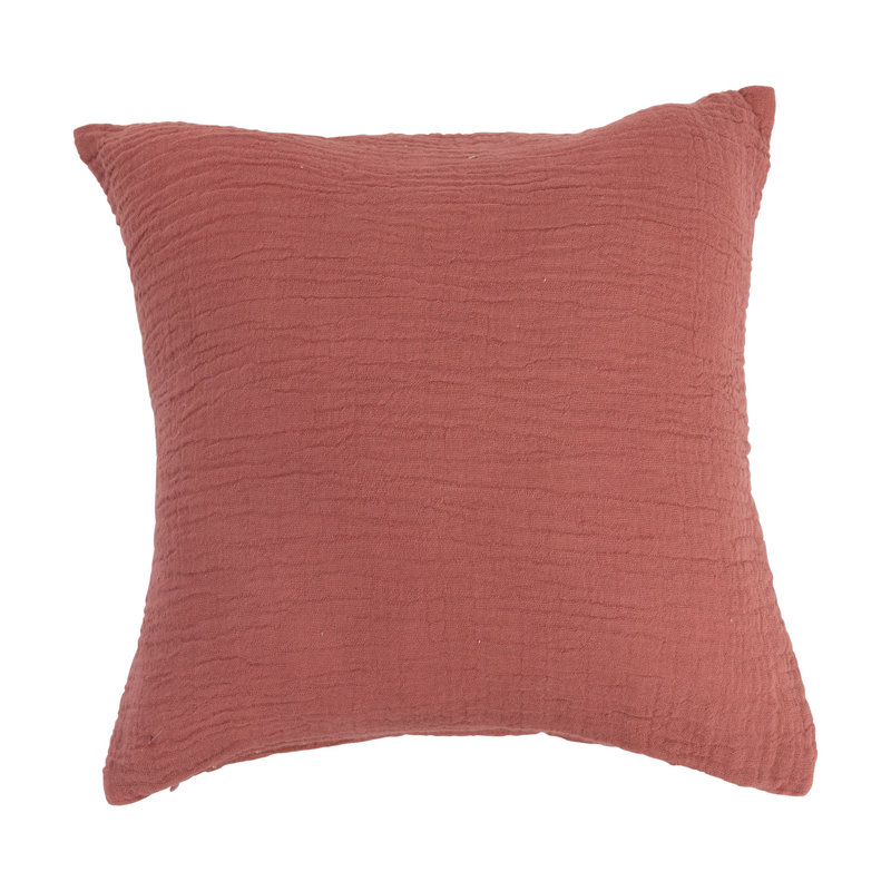 16" Square Cotton Pillow with Gold Foil Dots